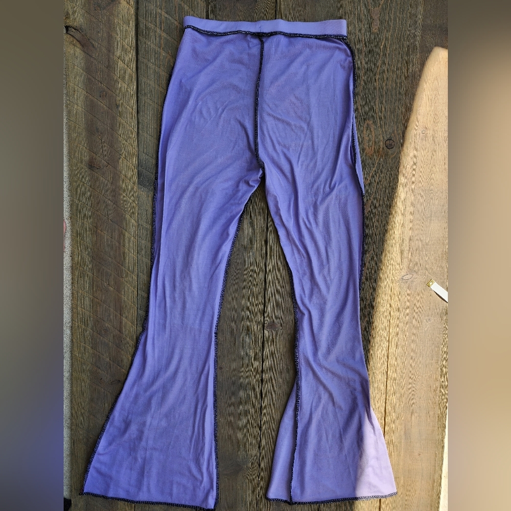 The Ragged Priest Colorful Patchwork Flared Pants Sz M - Picture 7 of 12
